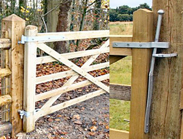 FENCE POSTS FARM GATE FIELD GATES HINGES 19mm HOOKS TO DRIVE FOR WOODEN GATE 